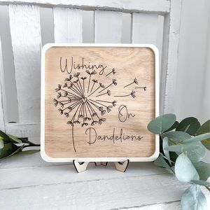 Custom Made | Wishing On Dandelions Engraved Sign | Home Decor